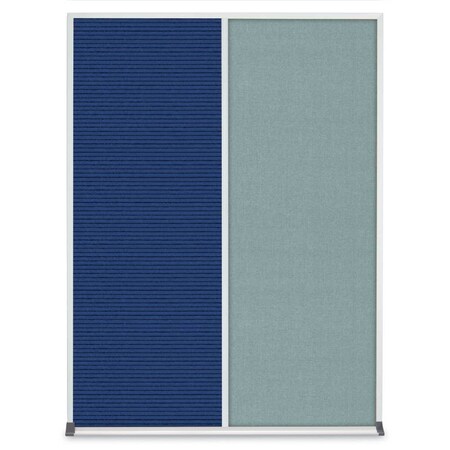 United Visual Products Double Door Radius Corkboard, 48"X36", W UV8003-WHITE-KEYLIME